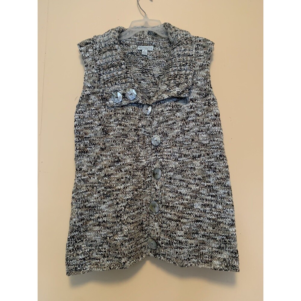 Kintamani by Wind River Multicolored Knit Vest Sweater Womens Size Large